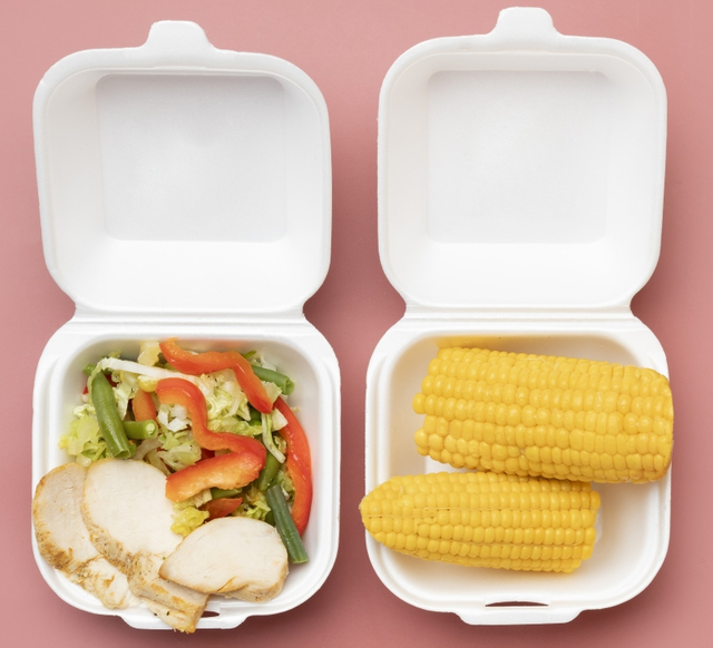 SKD-07A حاوية طعام صغيرة قابلة للتحلل مقاس 6 بوصة